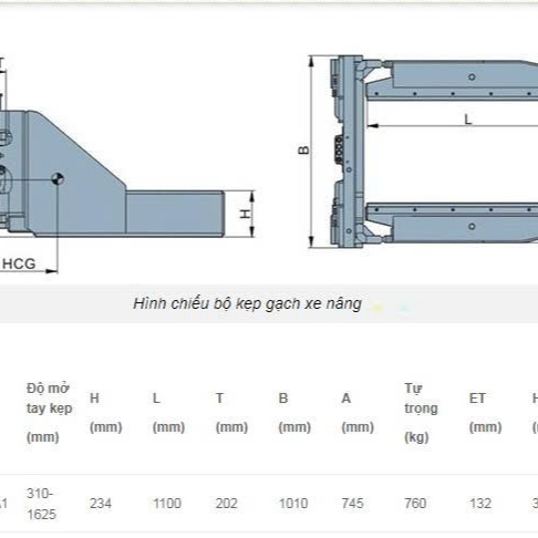 Kẹp gạch - Block clamp, Model: ZK27G-A1